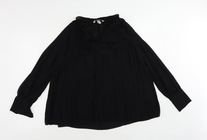 Womens UK Size S H&M Black Basic Blouse