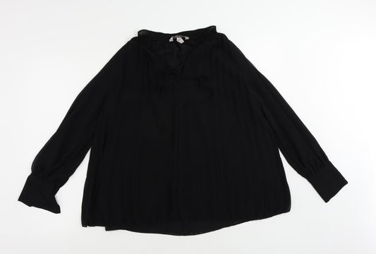 Womens UK Size S H&M Black Basic Blouse