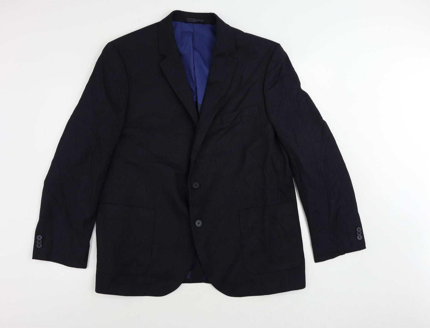 Mens UK Size 46 Marks and Spencer Regular Blue Suit Jacket
