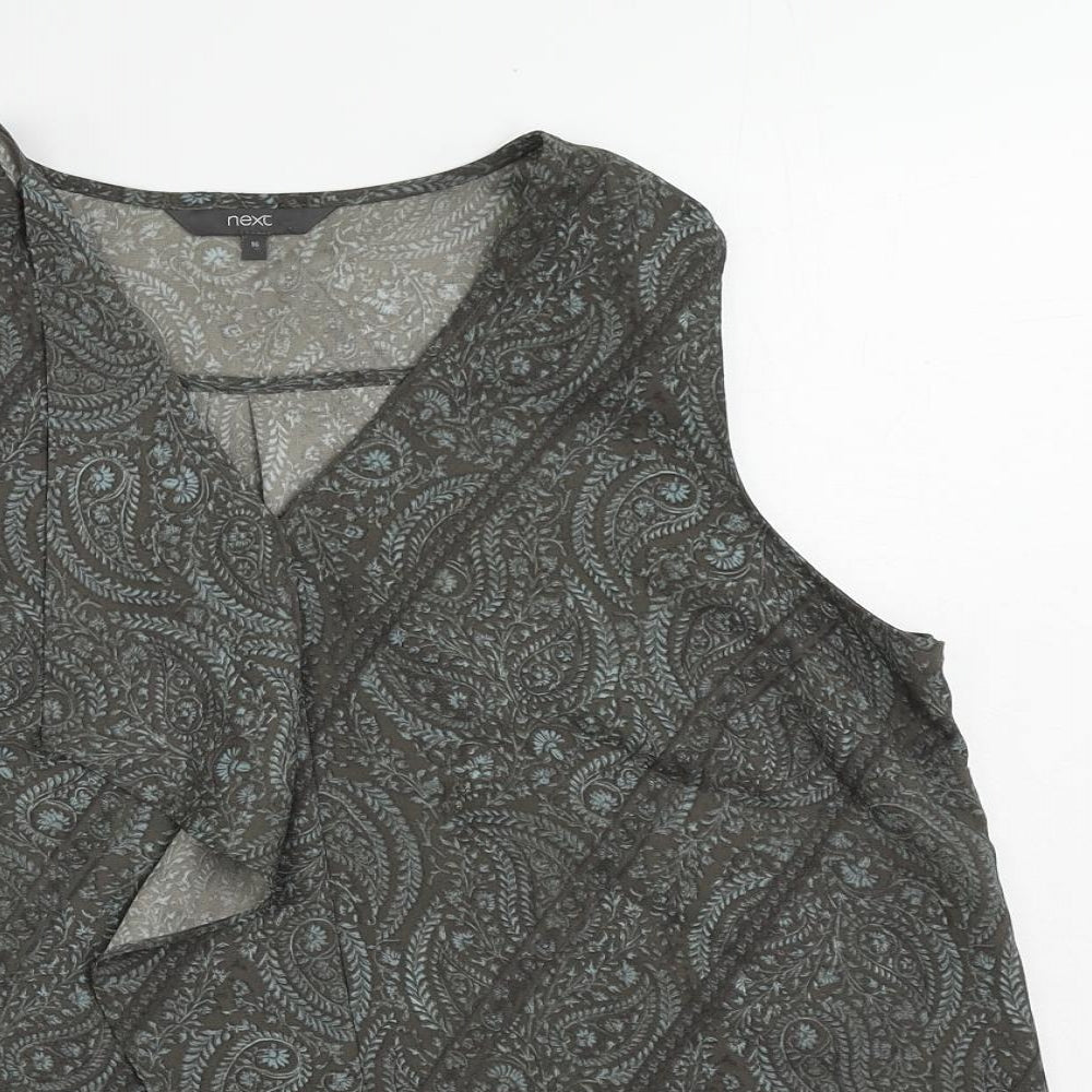 Womens UK Size 16 NEXT Grey Basic Blouse