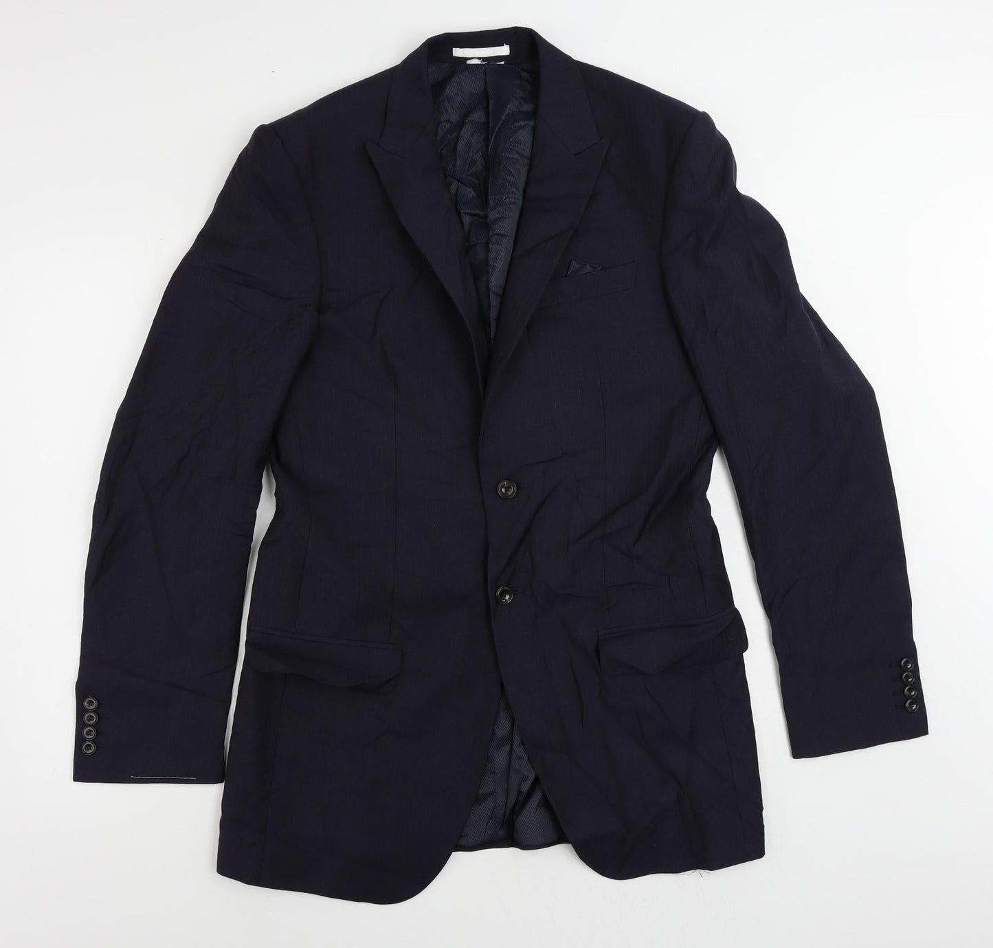 Mens UK Size 38 Marks and Spencer Regular Blue Suit Jacket