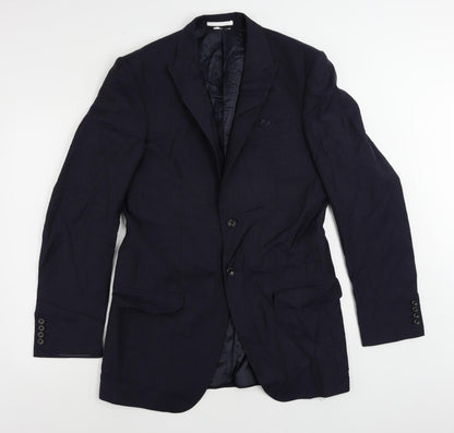 Mens UK Size 38 Marks and Spencer Regular Blue Suit Jacket