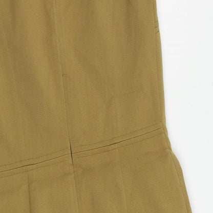 NEXT Womens Beige Polyester Shift Size 10 Round Neck Zip - Lined