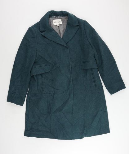 Womens UK Size 14 CC Green Overcoat