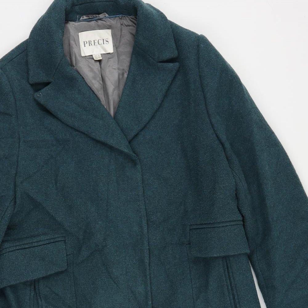 Womens UK Size 14 CC Green Overcoat