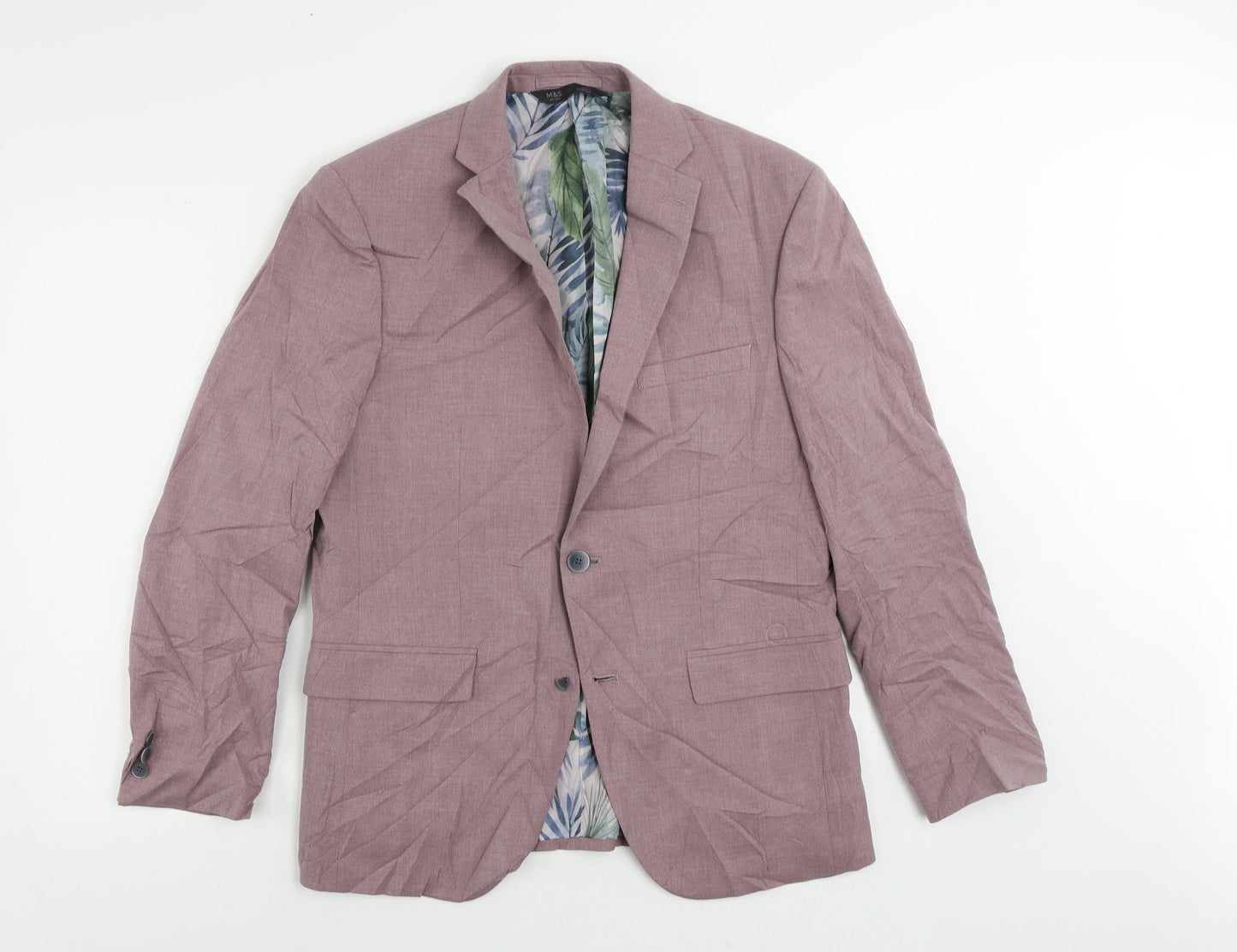 Mens UK Size 40 Marks and Spencer Regular Purple Suit Jacket