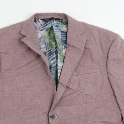 Mens UK Size 40 Marks and Spencer Regular Purple Suit Jacket
