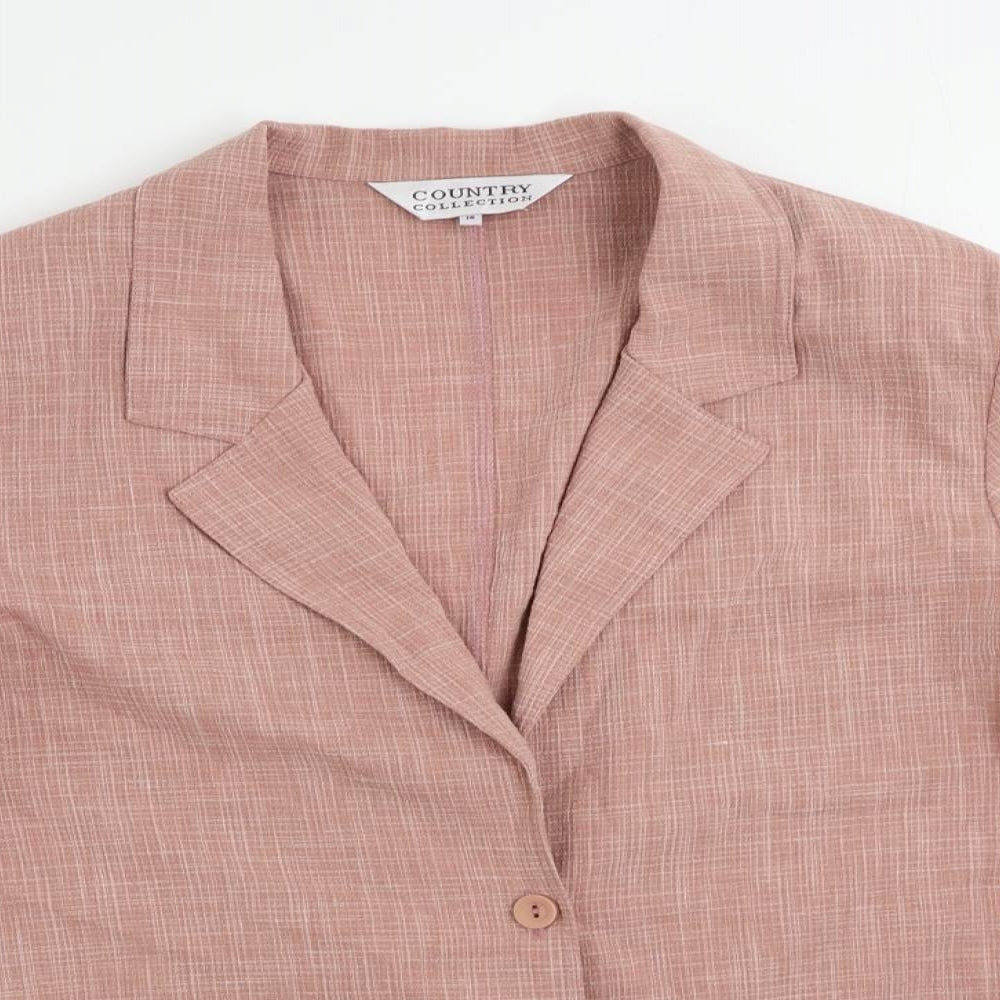 Womens UK Size 16 Country Collection Pink Jacket