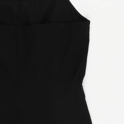 H&M Womens Black Polyester Mini Size 12 Halter Zip