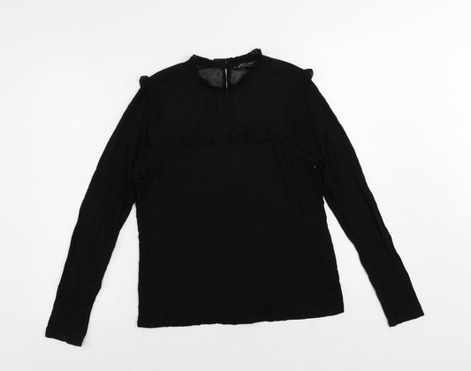 Womens UK Size 12 Dorothy Perkins Black Basic Blouse