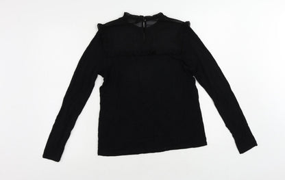 Womens UK Size 12 Dorothy Perkins Black Basic Blouse