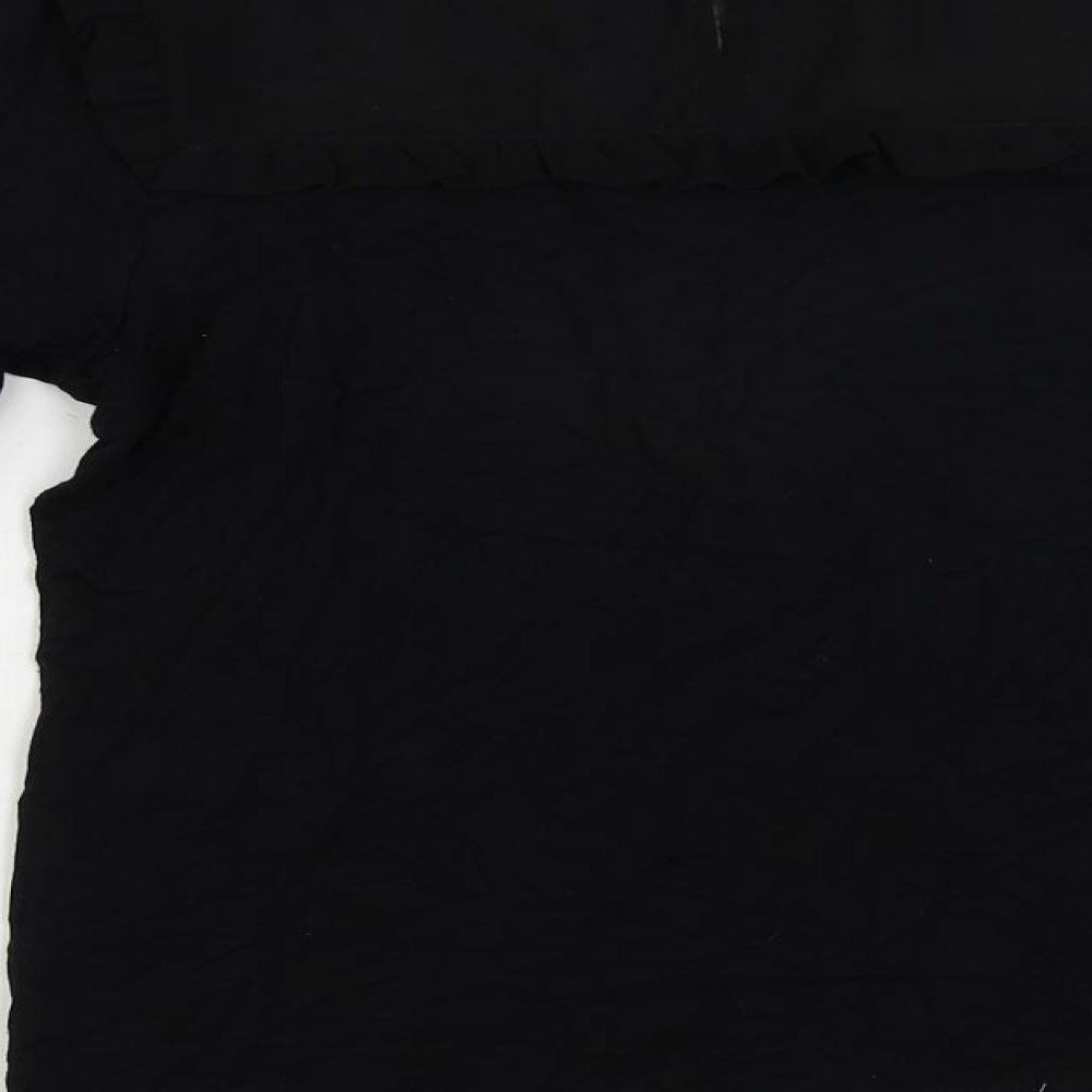 Womens UK Size 12 Dorothy Perkins Black Basic Blouse