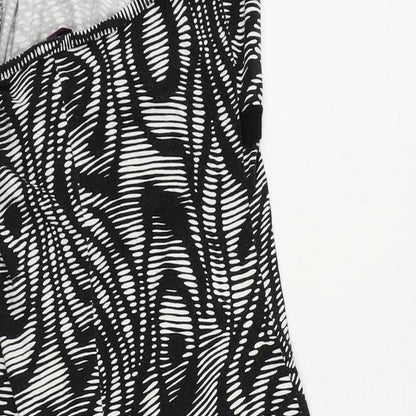 Spirit Womens Black Geometric Viscose Pencil Dress Size 10 Halter Pullover