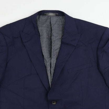 Mens UK Size 44 Marks and Spencer Regular Blue Suit Jacket