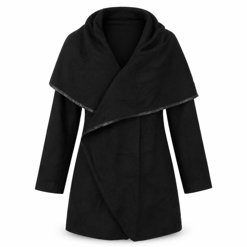 Womens UK Size S Oasis Black Overcoat