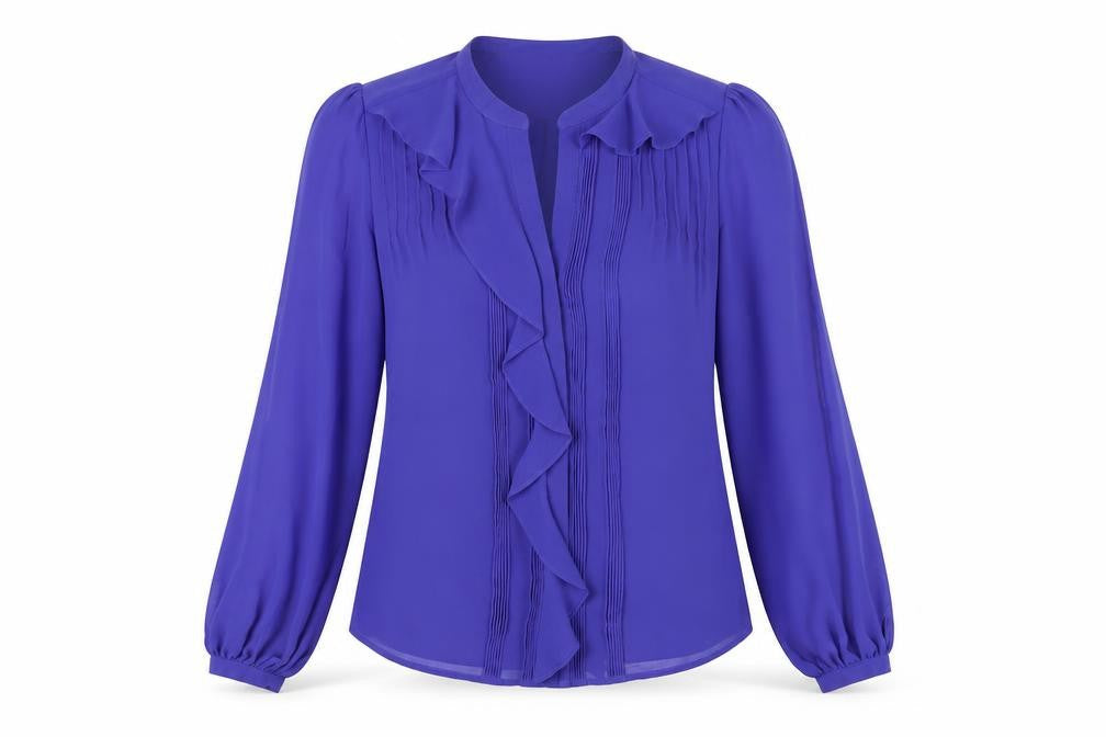 Womens UK Size 8 Oasis Blue Basic Button-Up