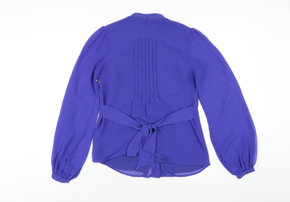 Womens UK Size 8 Oasis Blue Basic Button-Up