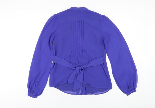 Womens UK Size 8 Oasis Blue Basic Button-Up