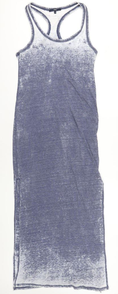 NEXT Womens Blue Polyester Tank Dress Size 12 Scoop Neck Pullover