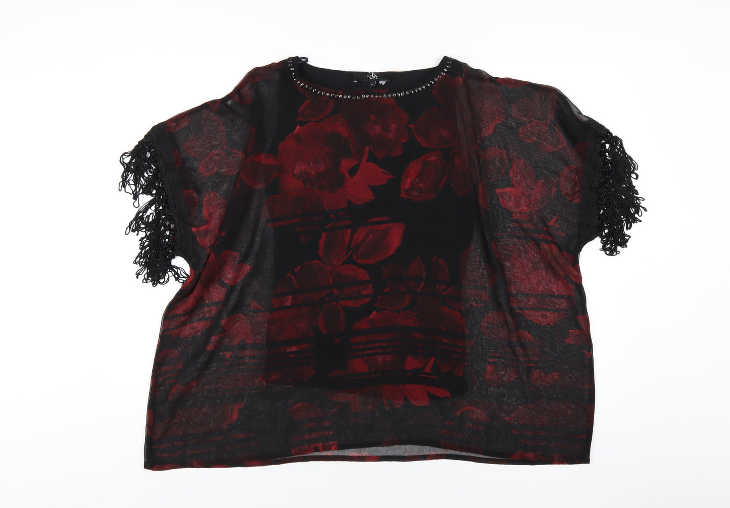 Womens UK Size 12 NEXT Red Basic T-Shirt