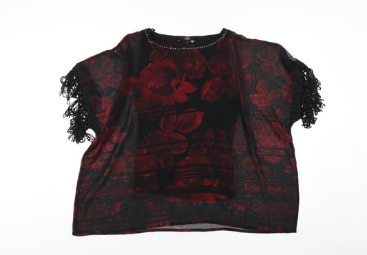 Womens UK Size 12 NEXT Red Basic T-Shirt