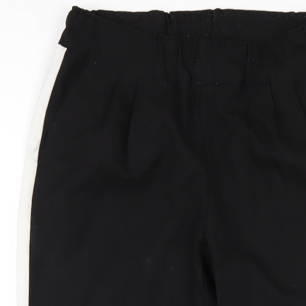 Womens UK Size M Zara Regular Fit Carrot Black Trousers