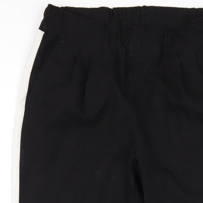 Womens UK Size M Zara Regular Fit Carrot Black Trousers