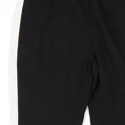 Womens UK Size M Zara Regular Fit Carrot Black Trousers
