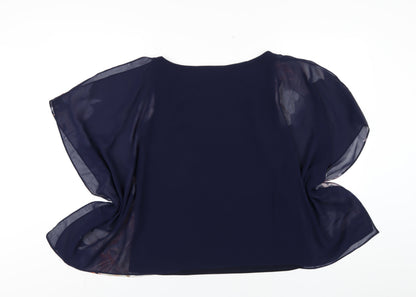 Womens UK Size 8 Wallis Blue Basic T-Shirt