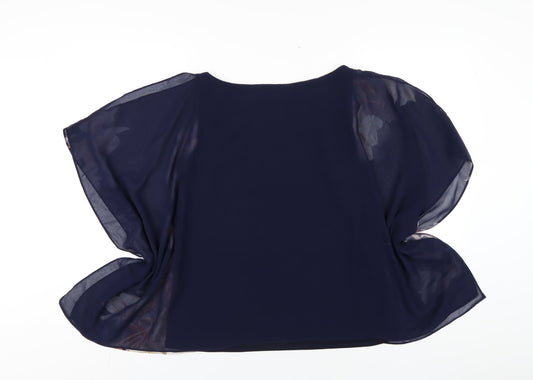 Womens UK Size 8 Wallis Blue Basic T-Shirt