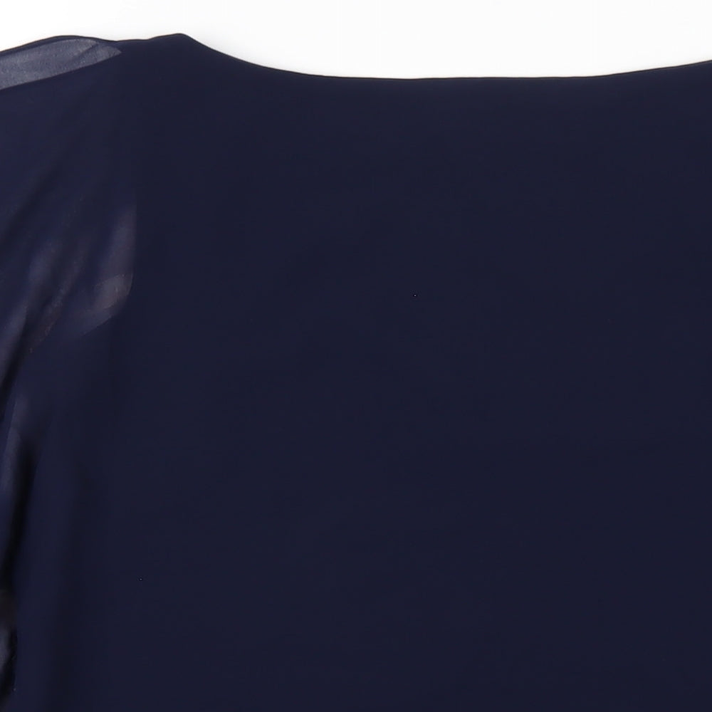 Womens UK Size 8 Wallis Blue Basic T-Shirt