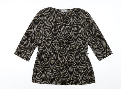 Womens UK Size 14 Marks and Spencer Black Basic T-Shirt