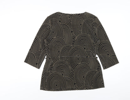 Womens UK Size 14 Marks and Spencer Black Basic T-Shirt