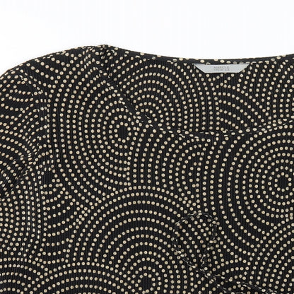 Womens UK Size 14 Marks and Spencer Black Basic T-Shirt
