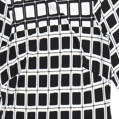 Marks and Spencer Womens Black Polyester A-Line Size 10 Round Neck Pullover