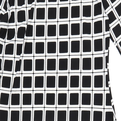Marks and Spencer Womens Black Polyester A-Line Size 10 Round Neck Pullover