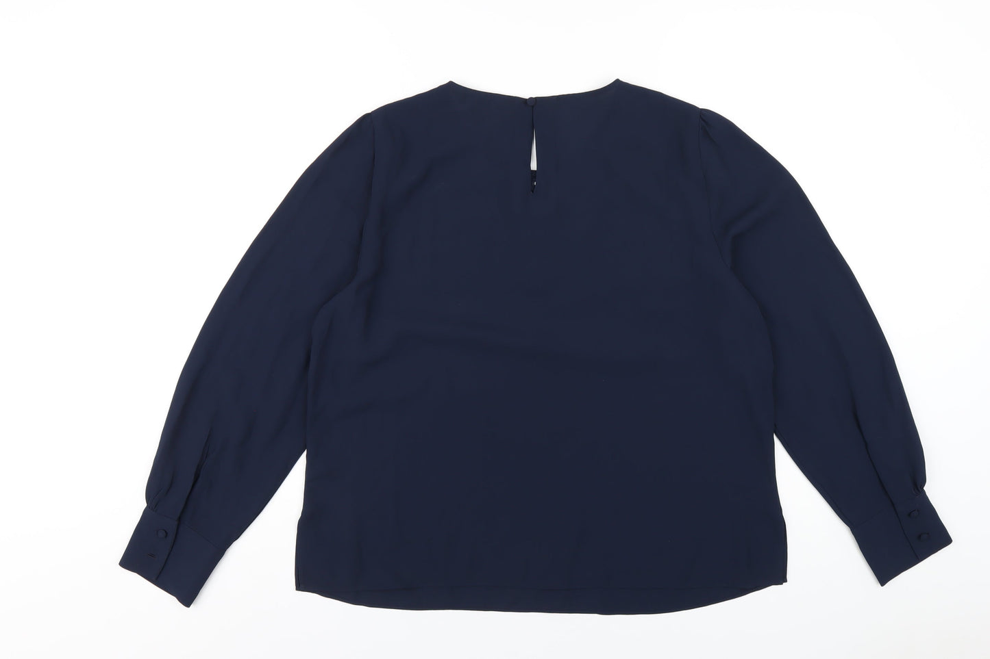 Womens UK Size 14 Marks and Spencer Blue Basic T-Shirt