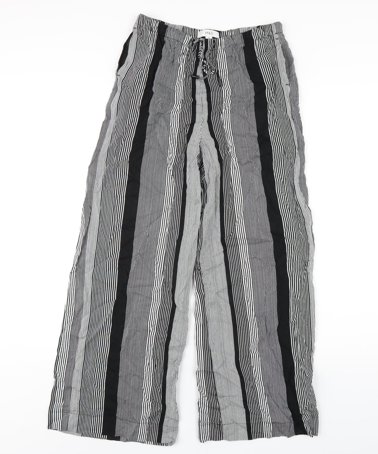 Womens UK Size 8 Marks and Spencer Regular Fit  Black Trousers