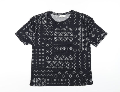Womens UK Size 8 Marks and Spencer Black Basic T-Shirt