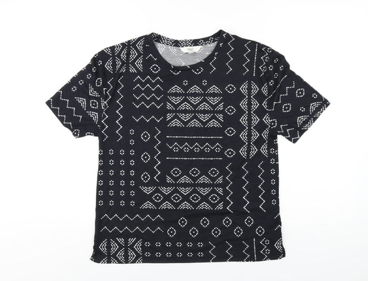 Womens UK Size 8 Marks and Spencer Black Basic T-Shirt