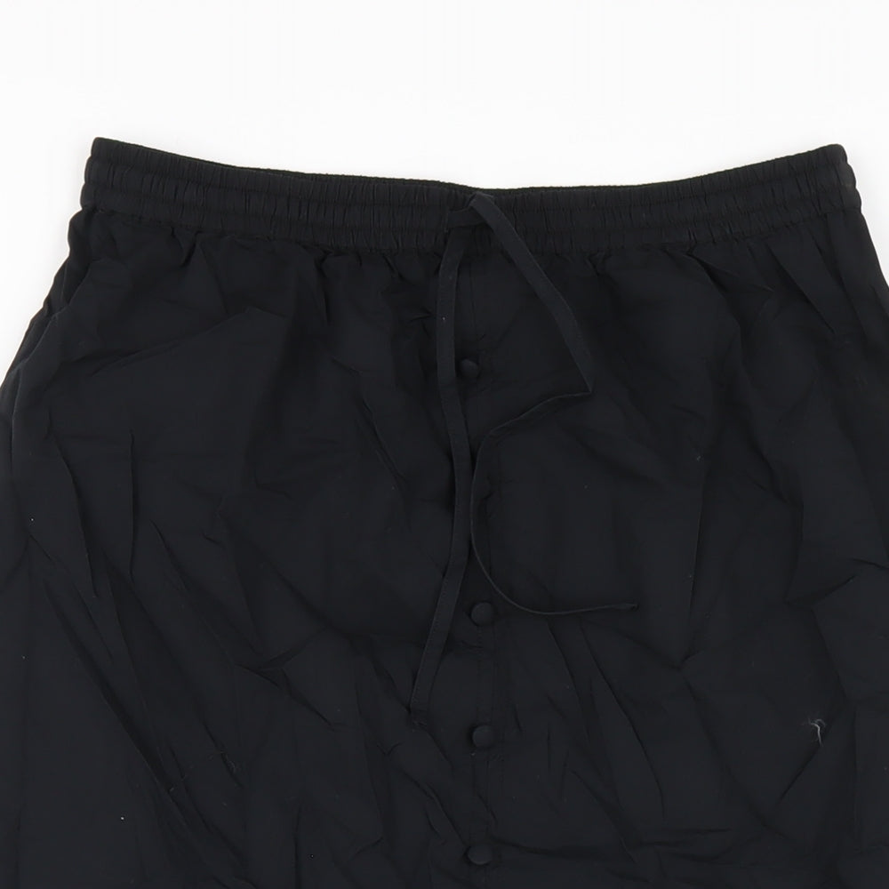 Marks and Spencer Womens Black Cotton Trumpet Skirt Size 10