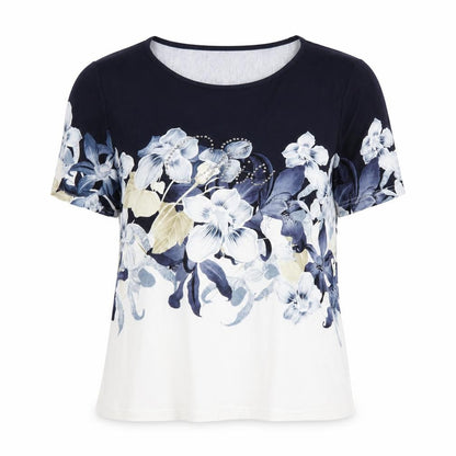 Womens UK Size 12 Mona Blue Basic Blouse