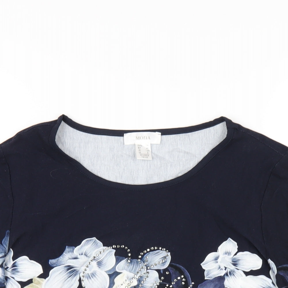 Womens UK Size 12 Mona Blue Basic Blouse