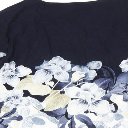 Womens UK Size 12 Mona Blue Basic Blouse