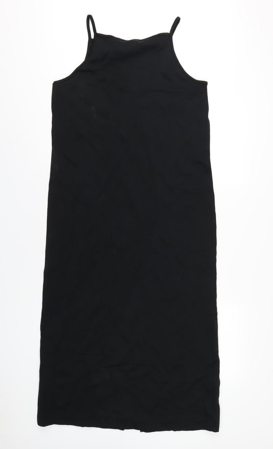 Autograph Womens Black Cotton A-Line Size 14 Square Neck Pullover