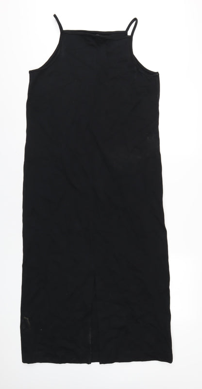 Autograph Womens Black Cotton A-Line Size 14 Square Neck Pullover