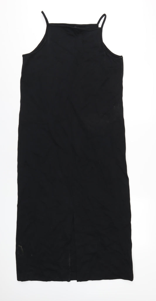 Autograph Womens Black Cotton A-Line Size 14 Square Neck Pullover