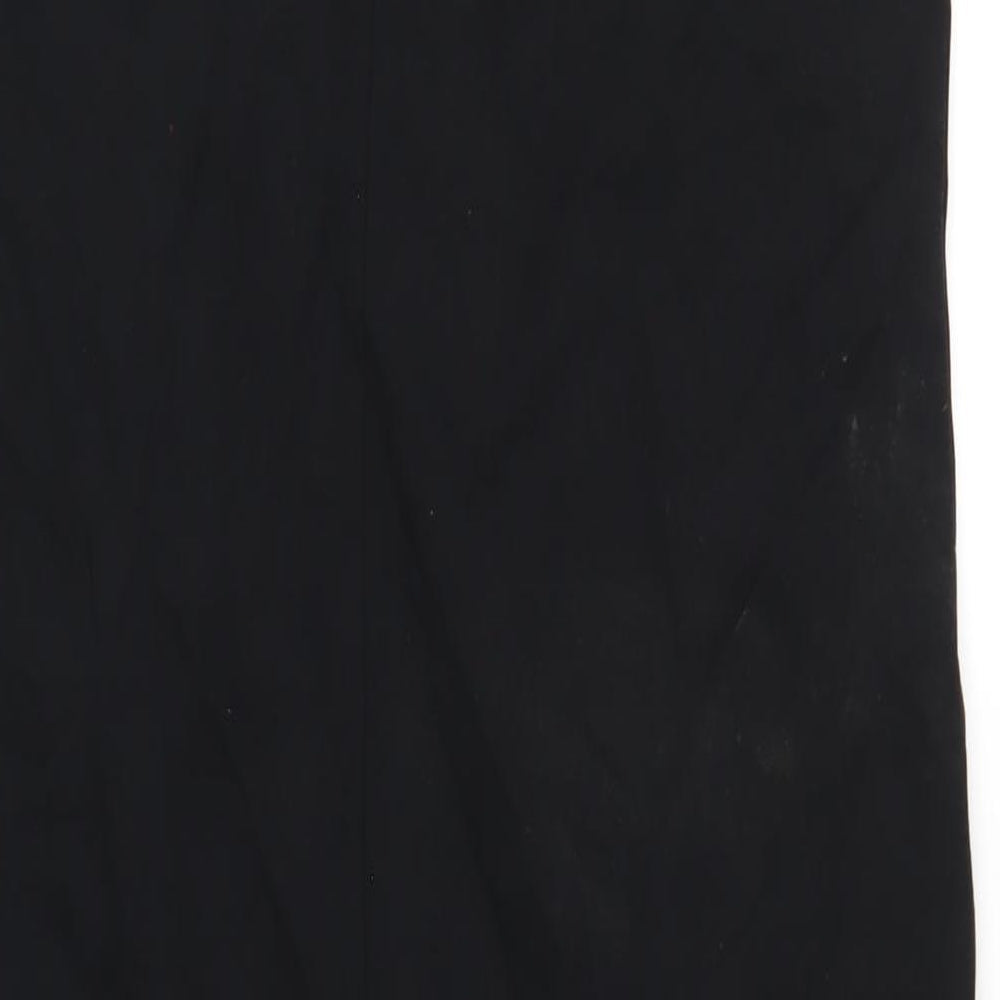 Autograph Womens Black Cotton A-Line Size 14 Square Neck Pullover