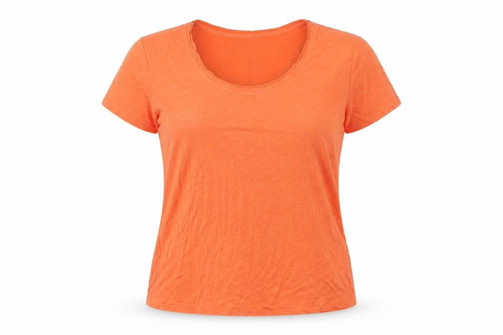 Womens UK Size 14 Per Una Orange Basic T-Shirt