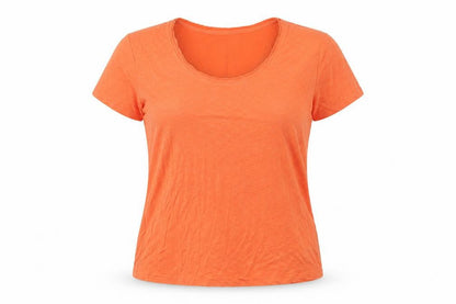 Womens UK Size 14 Per Una Orange Basic T-Shirt